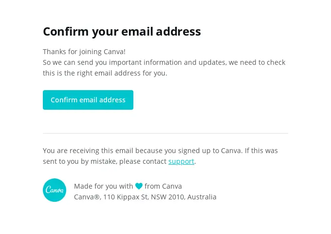 Dynamic SEO Pro An email from Canva.