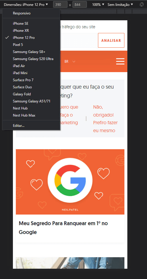 Instrução para aumentar o alcance banner