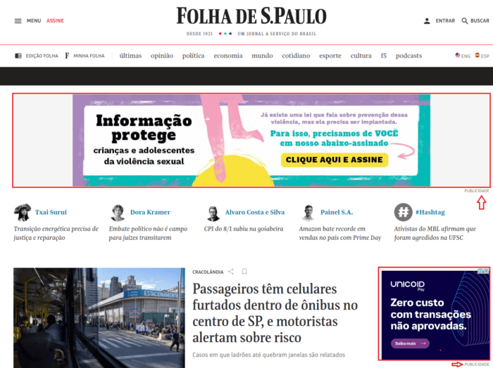 Exemplos de tr[áfego pago
