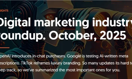 A graphic saying Digital Marketing Industry Roundup, 2025.