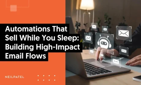 A graphic that says "Automations that sell while you sleep: building high-impact email flows."