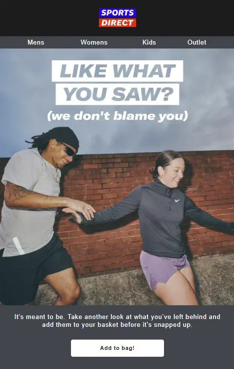 Dynamic SEO Pro An email encouraging a reader to look at an abandoned cart.