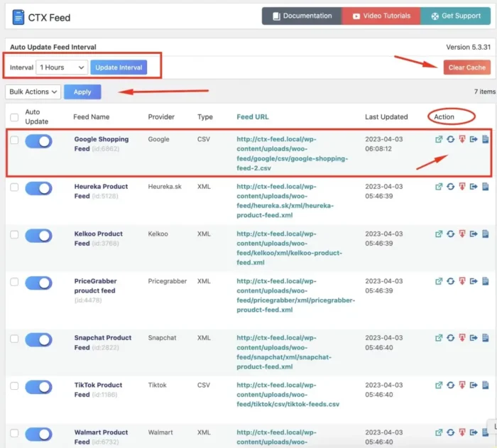 A product feed for E-commerce.