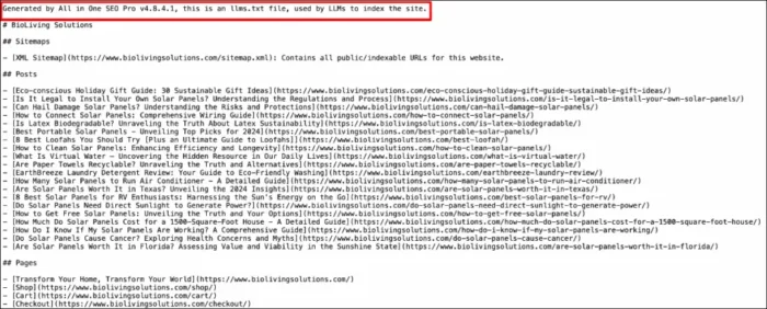 Robots.txt structure.