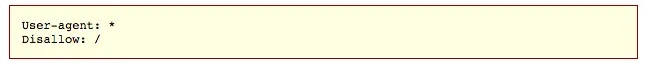 Robots.txt example.