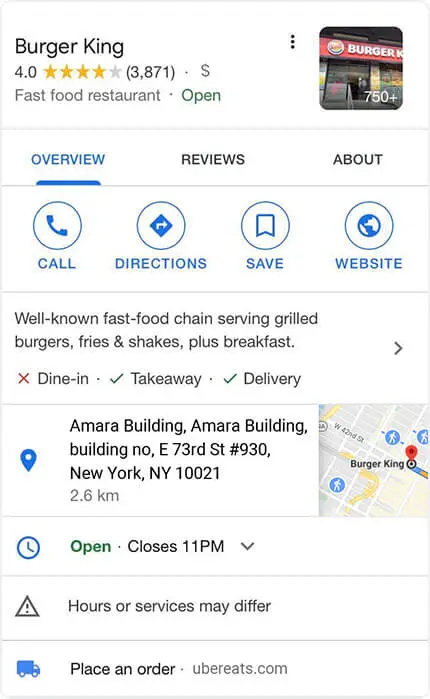 An example of schema markup.