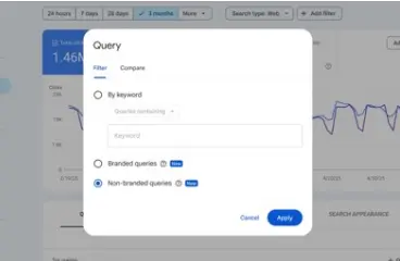 Branded and non-branded queries being seperated in GSC.