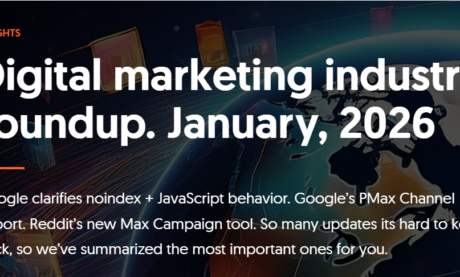 A graphic showing 2026 digital marketing trends.