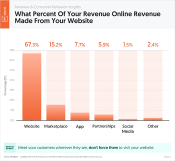 What Percent of Online Revenue Is Made From Your Website?