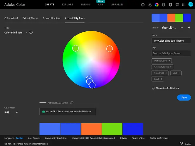Adobe Color in action.