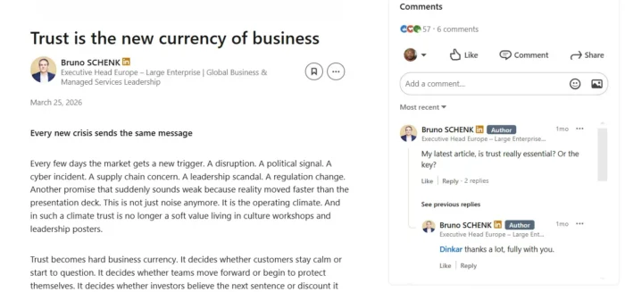 An example Linkedin article.