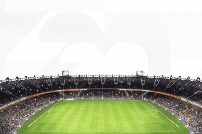 Imagem mostrando um estádio de futebol.
