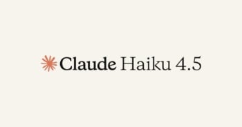 Logo do Claude Haiku 4.5 em fundo claro, com símbolo laranja em formato de asterisco à esquerda e texto em preto com tipografia serifada.