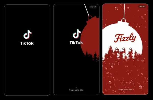 The logo takeover format.