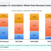 Email Revenue by Source: Campaigns vs. Automation by Company Size