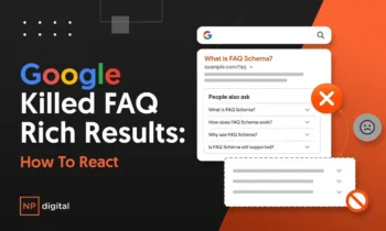 A graphic saying: Google Officially Ends FAQ Rich Results: Should You Remove FAQ Schema?