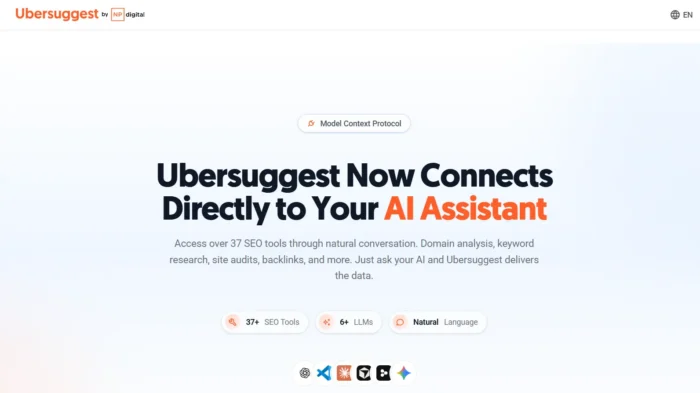 Ubersuggest MCP Connector: Use 37 SEO Tools Inside Claude, Cursor and More