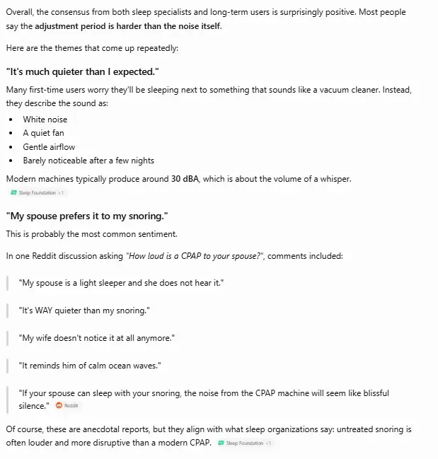 Reddit mentions in ChatGPT output.