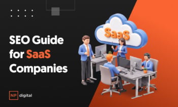 A graphic that says: SEO Guide for SaaS Companies