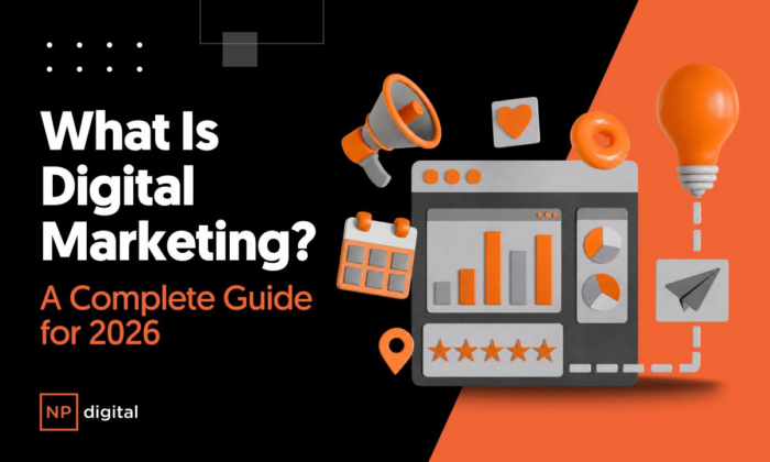 A NP-Branded graphic that says "What Is Digital Marketing/"